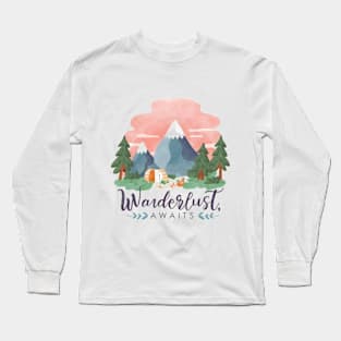 Adventure Awaits Wanderlust" - Explore, Discover, Roam Long Sleeve T-Shirt